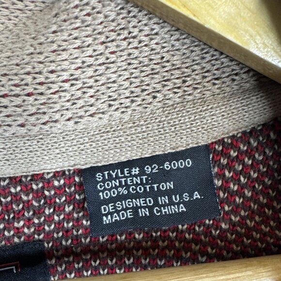 Rock & Roll Denim Western Shawl Collar Cardigan Sweater L Longhorn Skull Cotton - Picture 6 of 6